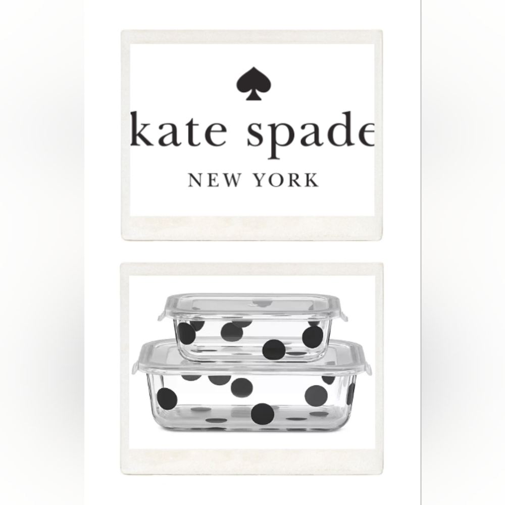 Kate Spade × Lenox All In Good Taste Deco Dot 2-Container Storage Set